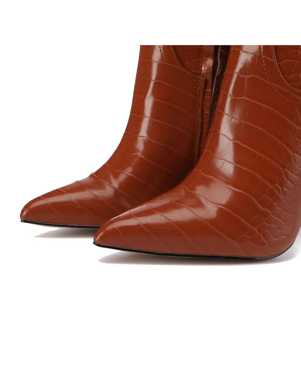 Giaro Giaro MILA | BROWN CROCK | KNEE BOOTS | Stiletto heels