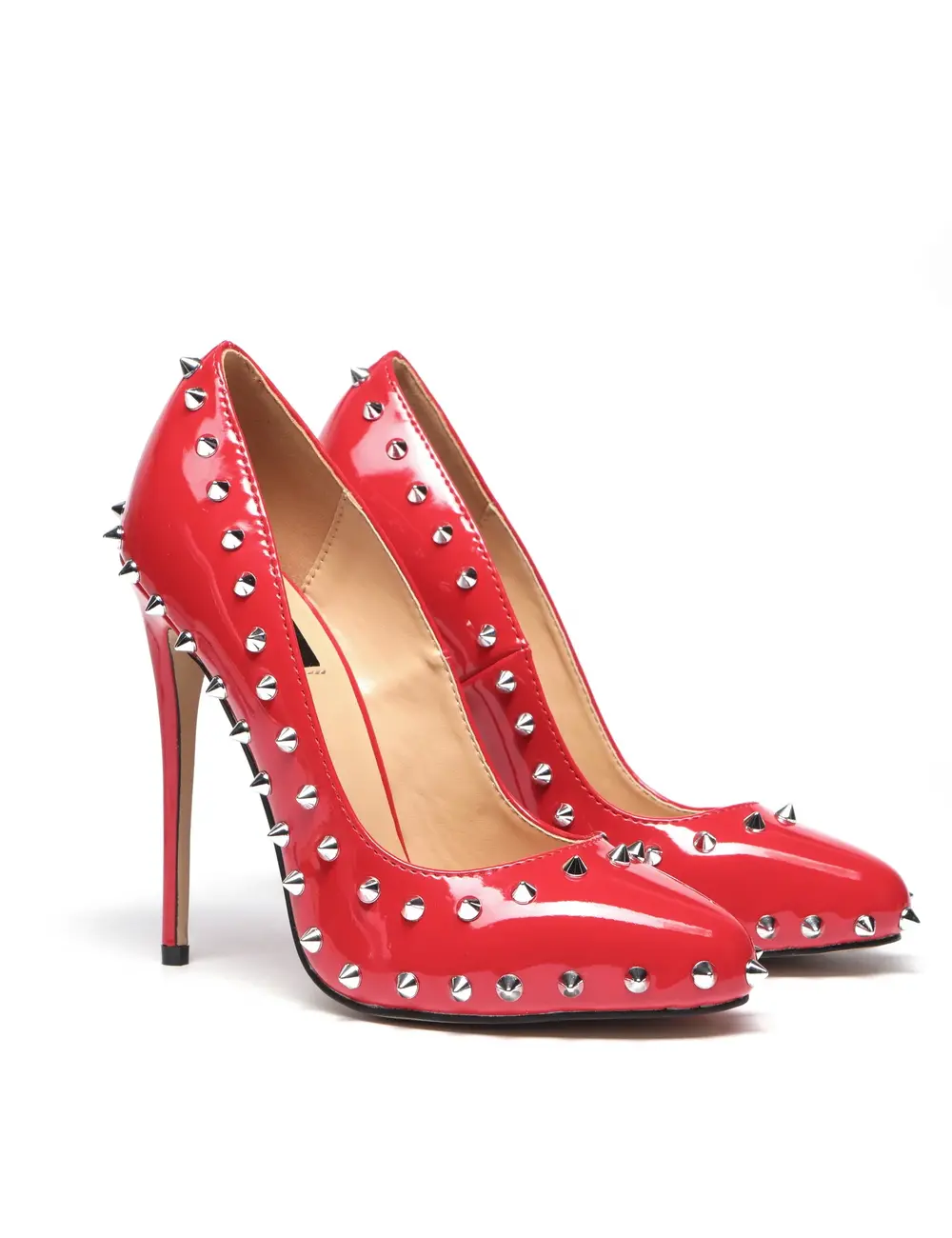 Giaro Giaro  BLARE RED SHINY | studded pumps