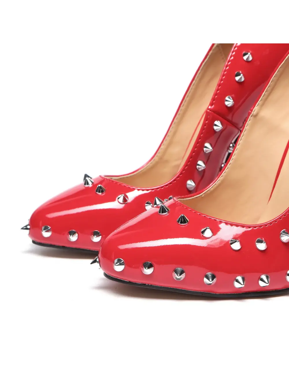 Giaro Giaro  BLARE RED SHINY | studded pumps