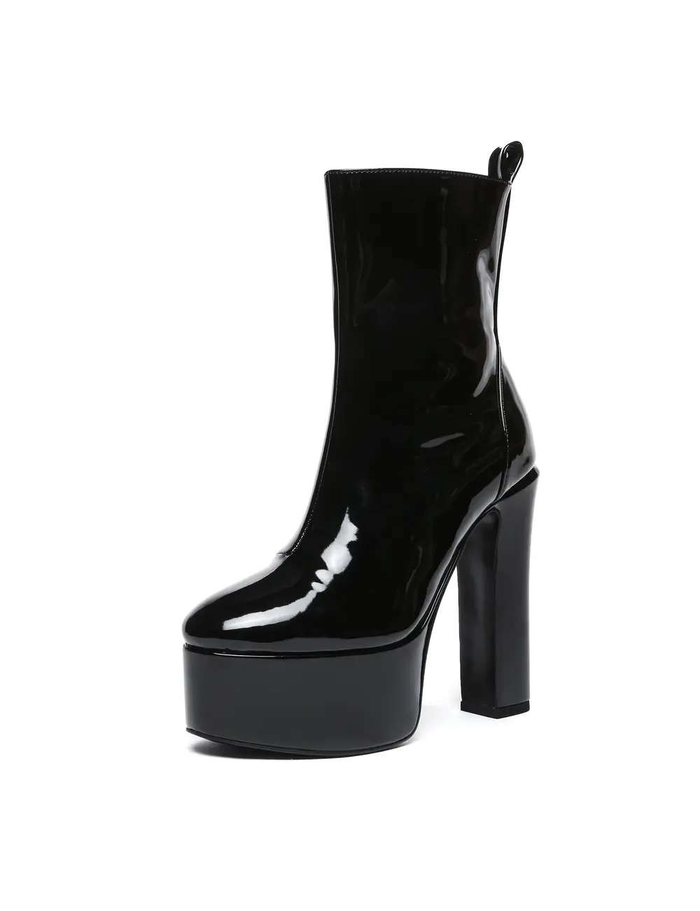 Giaro Giaro BAMARA BLACK SHINY | 14cm enkellaarsjes met platform
