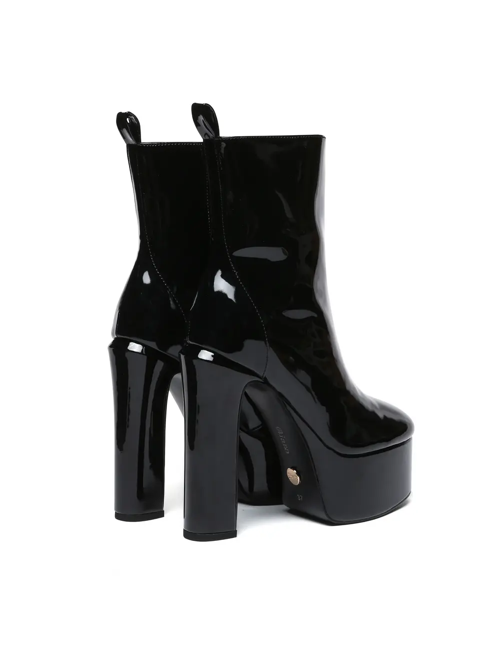 Giaro Giaro BAMARA BLACK SHINY | 14cm enkellaarsjes met platform