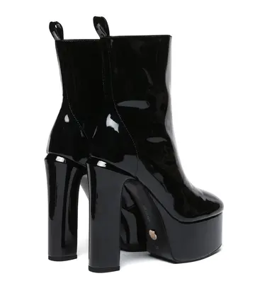 Giaro Giaro BAMARA BLACK SHINY | 14cm enkellaarsjes met platform