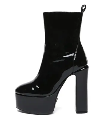 Giaro Giaro BAMARA BLACK SHINY | 14cm platform ankle boots
