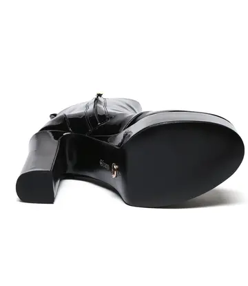 Giaro Giaro BAMARA BLACK SHINY | 14cm platform ankle boots