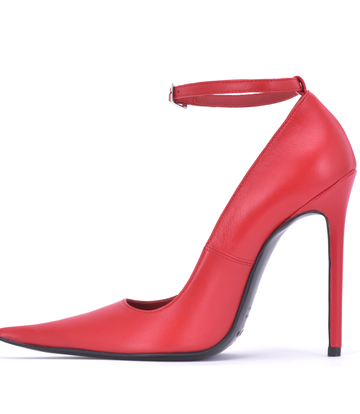Sanctum Shoes Sanctum ANNE EXTREME POINTY PUMPS WITH STRAP RED NAPPA