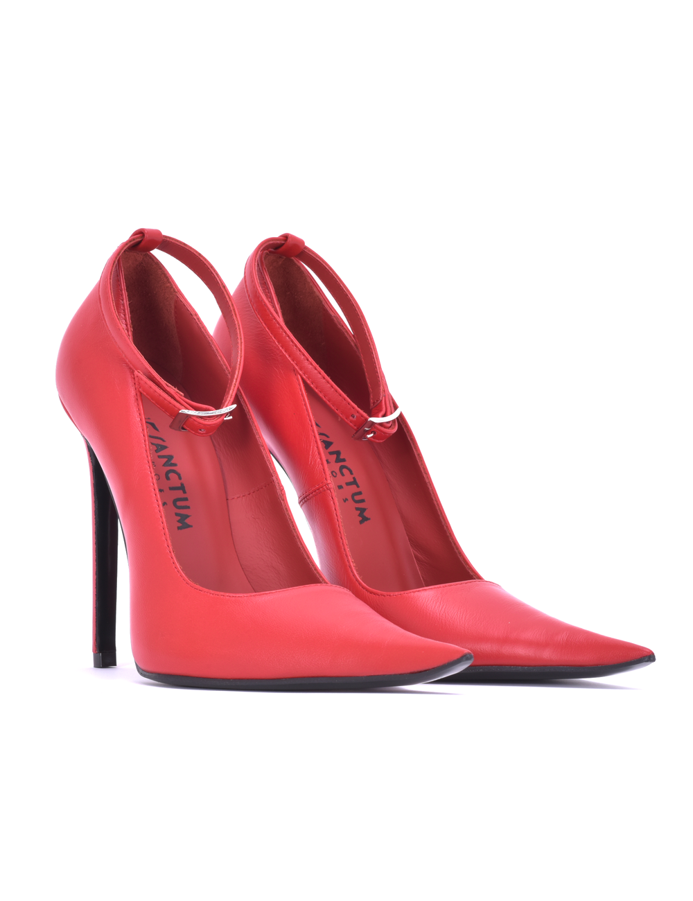 Sanctum Shoes Sanctum ANNE EXTREME POINTY PUMPS WITH STRAP RED NAPPA