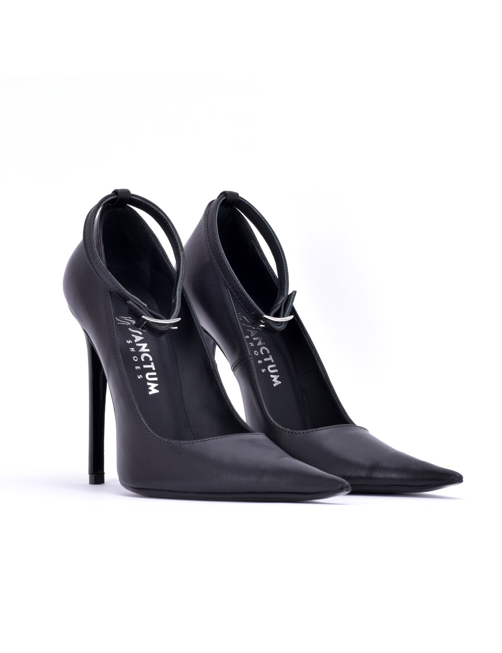 Sanctum Sanctum ANNE EXTREME PUNTIGE PUMPS MET BANDJE ZWART NAPPA