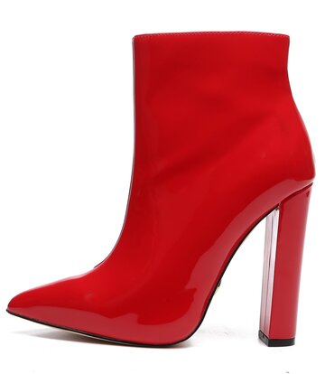 Giaro Giaro ALIA RED SHINY ANKLE BOOTS
