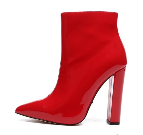 Giaro ALIA RED SHINY ANKLE BOOTS