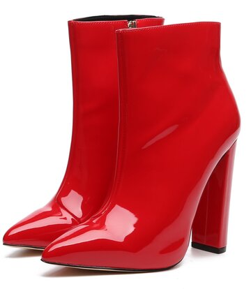 Giaro Giaro ALIA RED SHINY ANKLE BOOTS