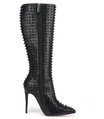 Giaro Giaro TRIBECA BLACK KNEE BOOTS WITH BLACK STUDS