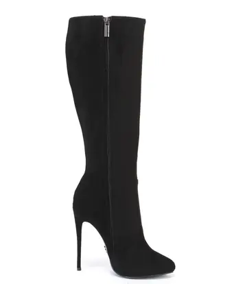 Giaro Giaro BRANDY ZWARTE VELOUR KNIE LAARZEN