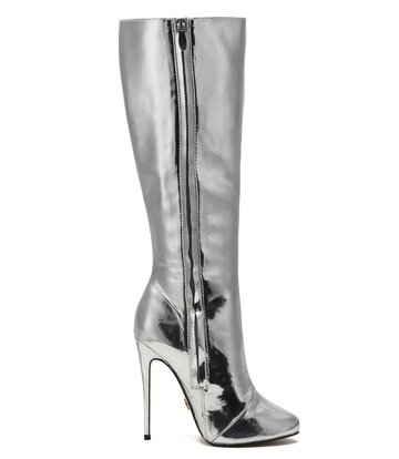 Giaro Giaro BRANDY SILBERNE GLÄNZENDE KNIESTIEFEL
