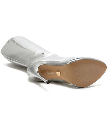 Giaro Giaro BRANDY ZILVER GLANZENDE KNIE LAARZEN