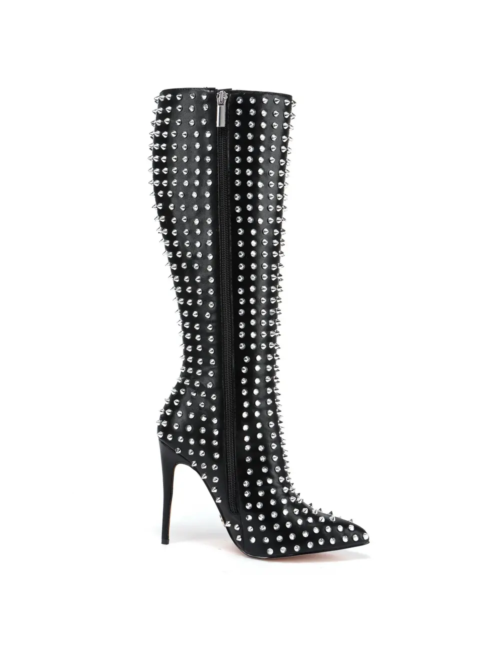 Giaro Giaro TRIBECA ZWARTE KNIE LAARZEN MET ZILVERE STUDS