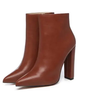 Giaro Giaro ALIA BROWN MATTE ANKLE BOOTS