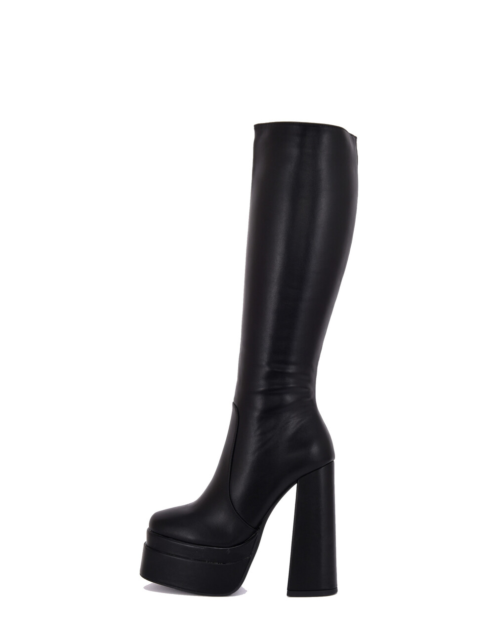 Stephan Vegan STEPHAN SEVERINE PLATFORM KNEE BOOTS | BLACK MATTE