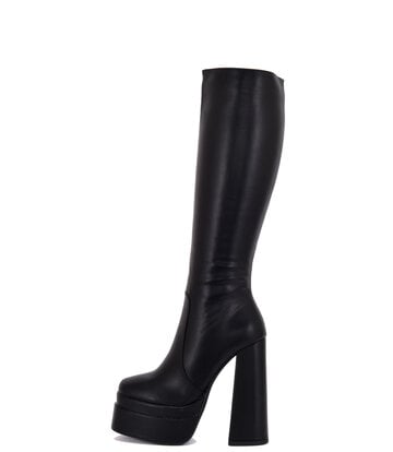 Stephan STEPHAN SEVERINE PLATFORM KNIE LAARZEN | ZWART MAT