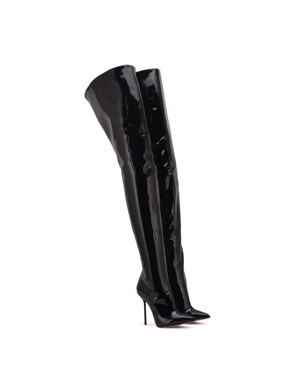 Sanctum High Italian crotch boots JULIETTE with stiletto heels in genuine patent leather