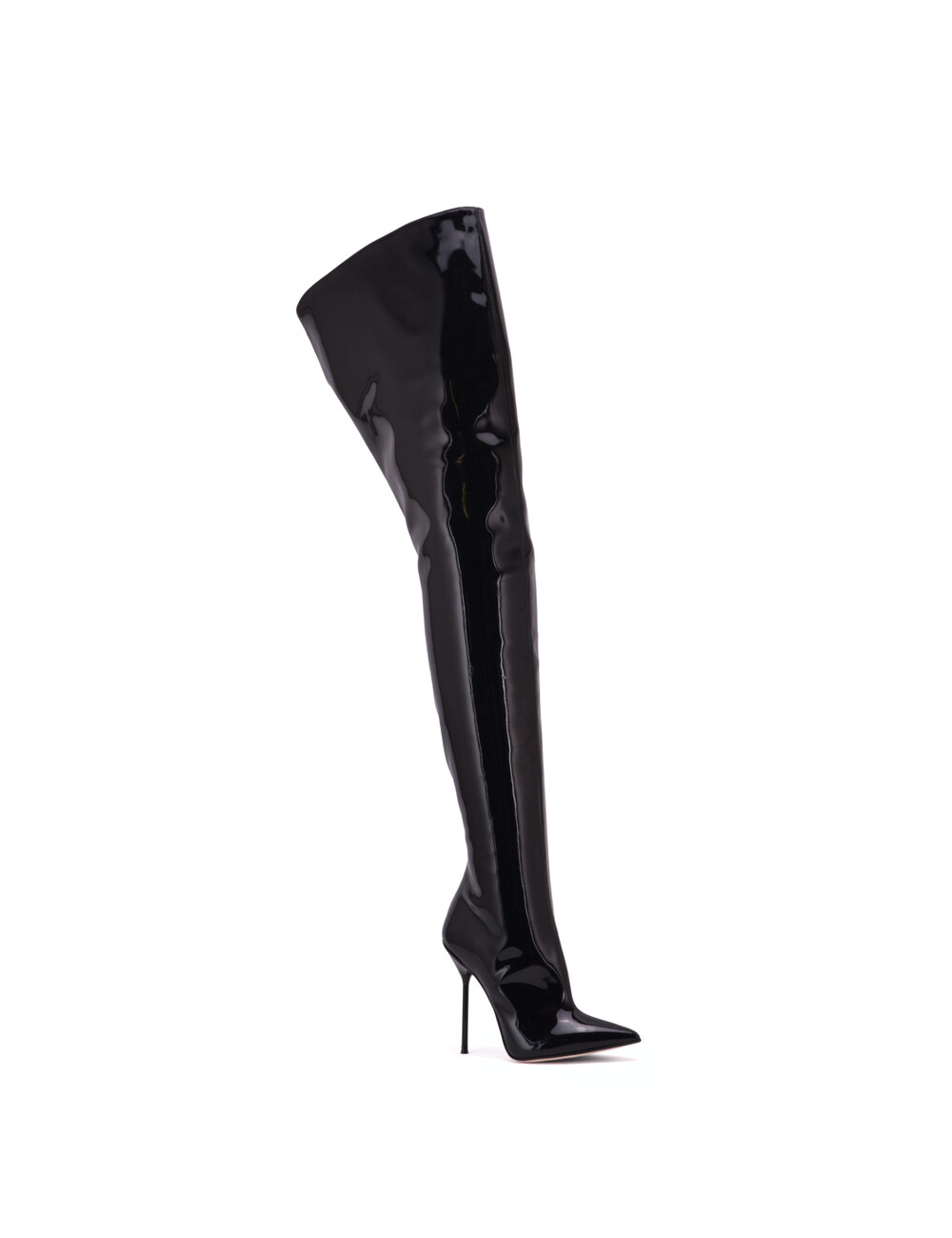 Sanctum Shoes High Italian crotch boots JULIETTE with stiletto heels in genuine patent leather
