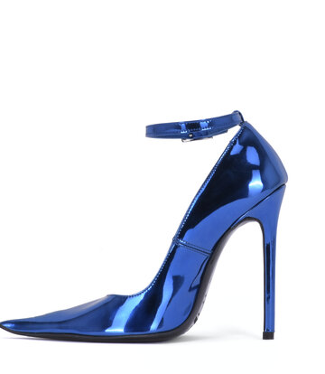 Sanctum Shoes Sanctum ANNE EXTREME PUNTIGE PUMPS MET BANDJE METALLIC BLAUW