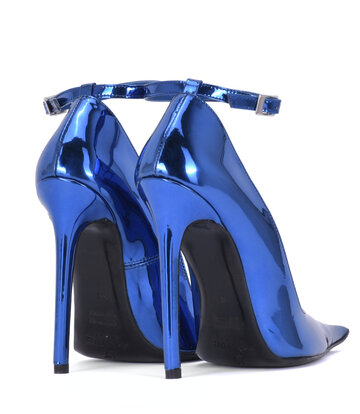 Sanctum Shoes Sanctum ANNE EXTREME PUNTIGE PUMPS MET BANDJE METALLIC BLAUW