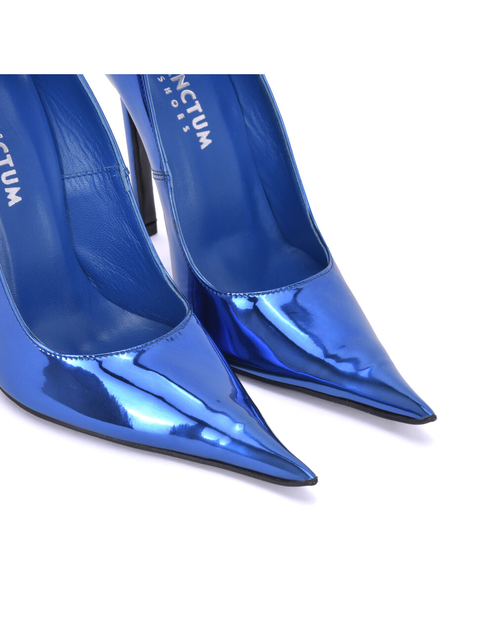 Sanctum Shoes Sanctum ANNE EXTREME PUNTIGE PUMPS MET BANDJE METALLIC BLAUW