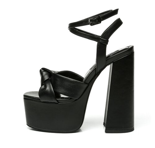 Ellie Tailor by Giaro 300 - DOLLY | BLACK MATTE | PLATFORM HEELS   - OUTLET