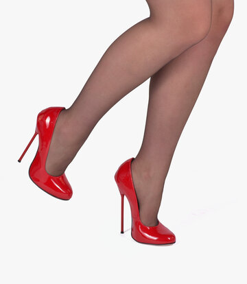 Sanctum Sanctum Shoes VALENTINA ROTE GLÄNZENDE PUMPS MIT RUNDER SPITZE