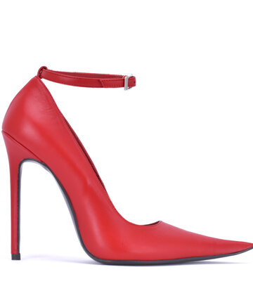 Sanctum Shoes Sanctum ANNE EXTREME POINTY PUMPS WITH STRAP RED NAPPA