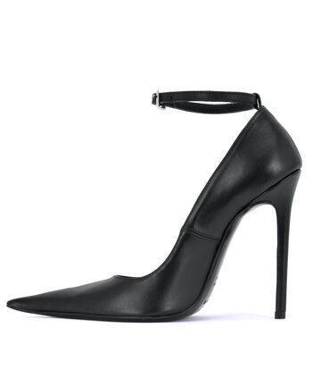 Sanctum Sanctum ANNE EXTREME POINTY PUMPS WITH STRAP BLACK NAPPA