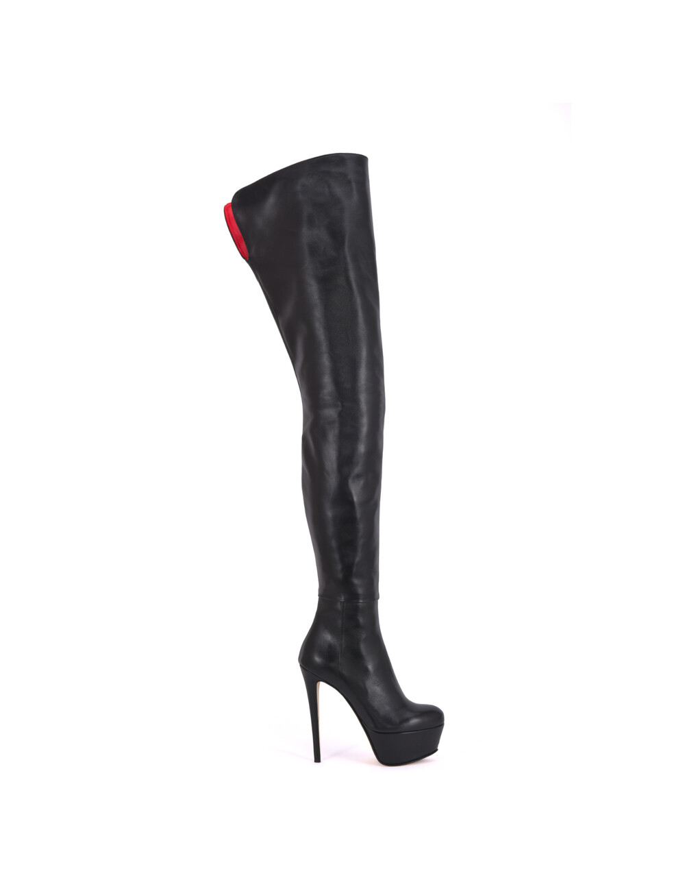 Sanctum Shoes Hohe italienische Schrittstiefel ISIS mit Plateauabsatz aus echtem Leder