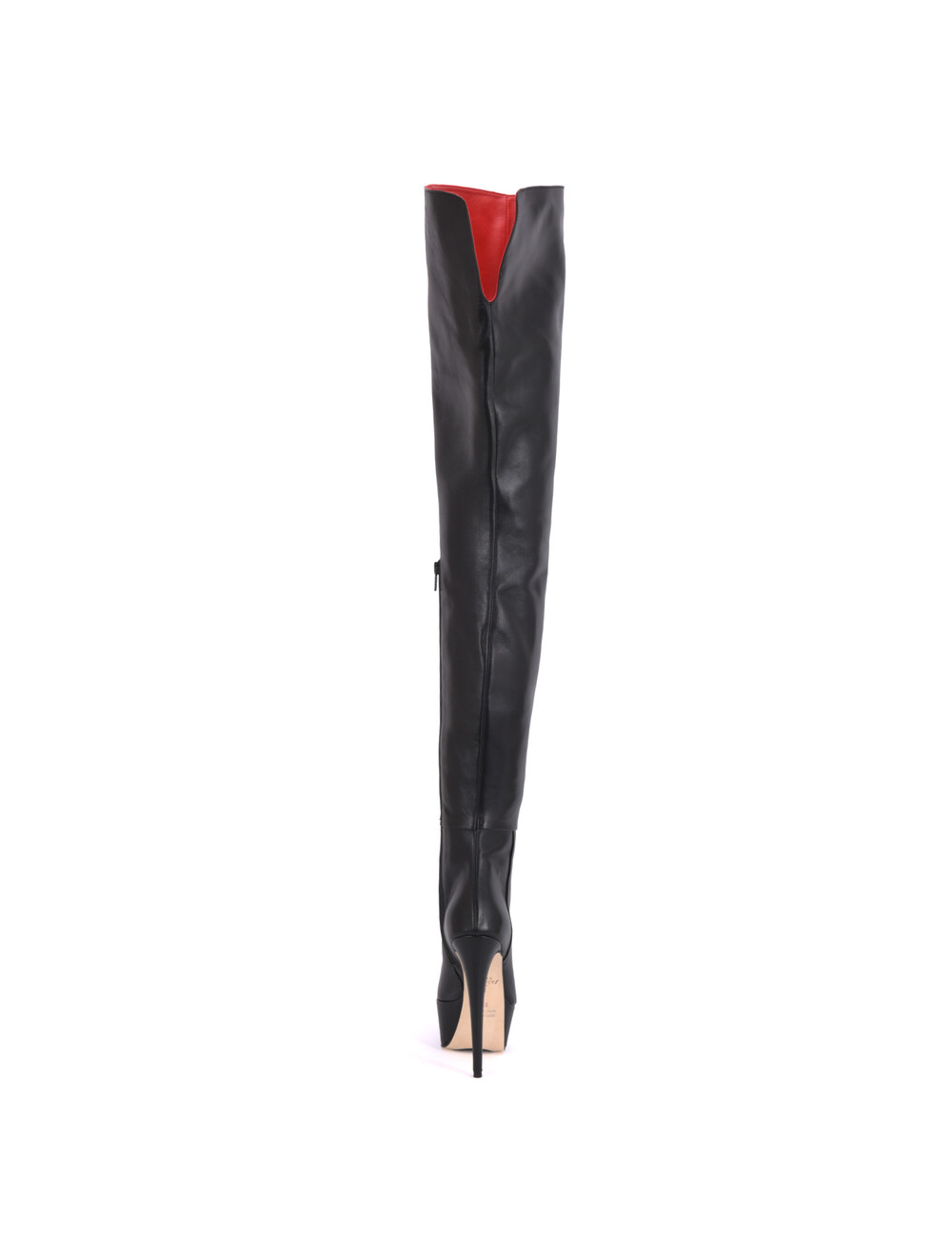 Sanctum Shoes Hoge Italiaanse lieslaarzen ISIS met platform hakken in echt leer