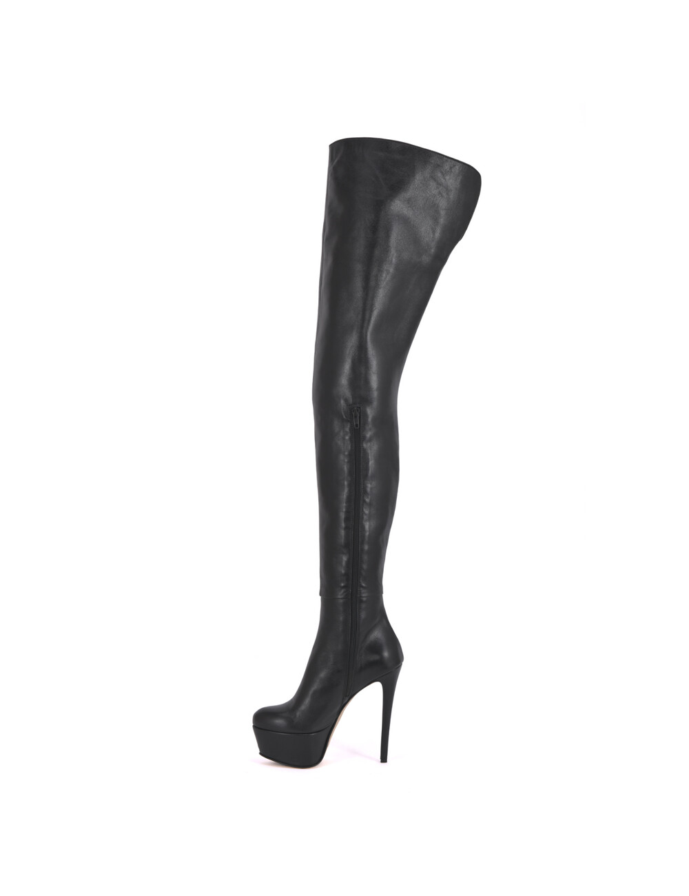 Sanctum Shoes Hoge Italiaanse lieslaarzen ISIS met platform hakken in echt leer