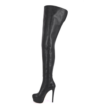 Sanctum Shoes Hoge Italiaanse lieslaarzen ISIS met platform hakken in echt leer
