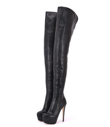 Sanctum High Italian crotch boots ISIS with platform heels in real leather