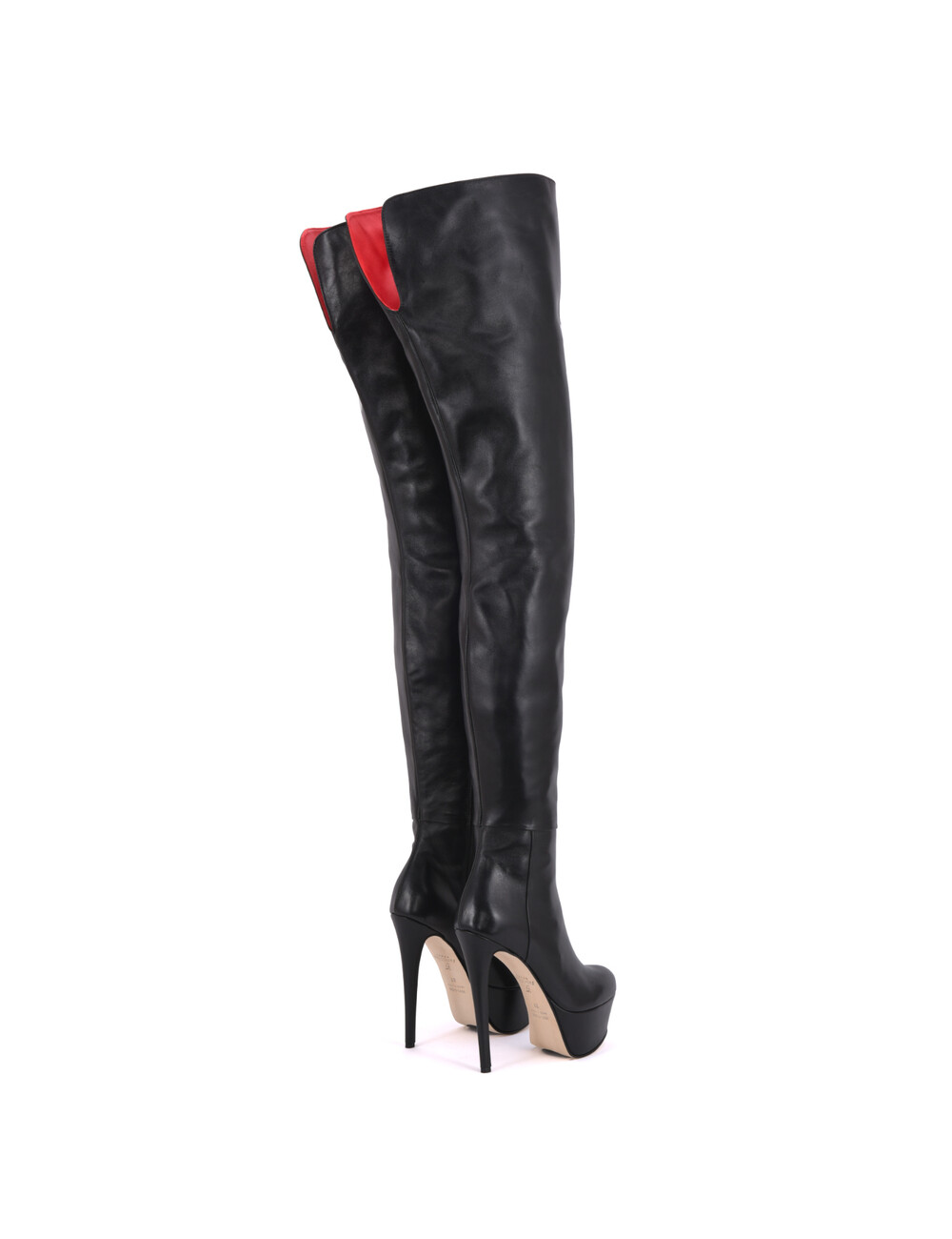 Sanctum Shoes Hohe italienische Schrittstiefel ISIS mit Plateauabsatz aus echtem Leder
