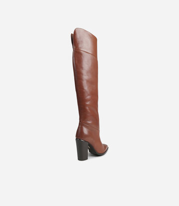 BRONX Shoes BRONX NEW-AMERICANA OVERKNEE-STIEFEL CHESTNUT