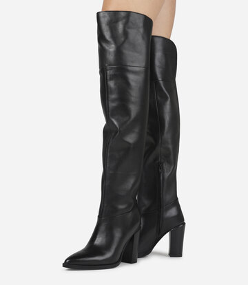 BRONX Shoes BRONX NEW-AMERICANA OVERKNEE-STIEFEL  SCHWARZ