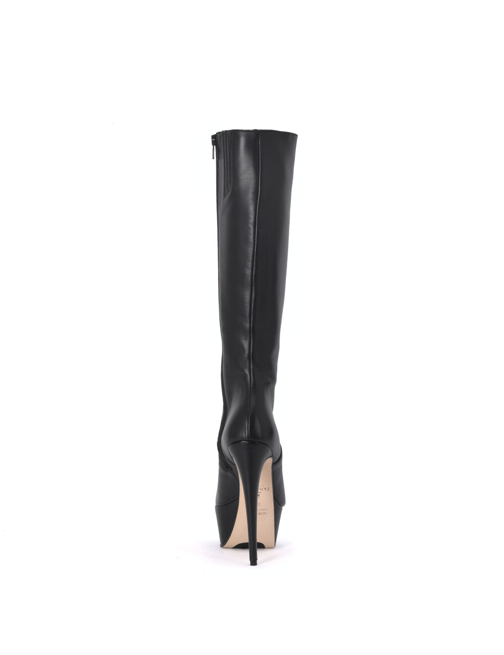 Sanctum Shoes Hoge Italiaanse knielaarzen ISIS met platform hakken in echt leer