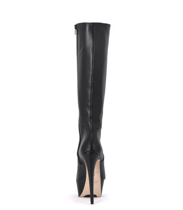 Sanctum Shoes Hoge Italiaanse knielaarzen ISIS met platform hakken in echt leer