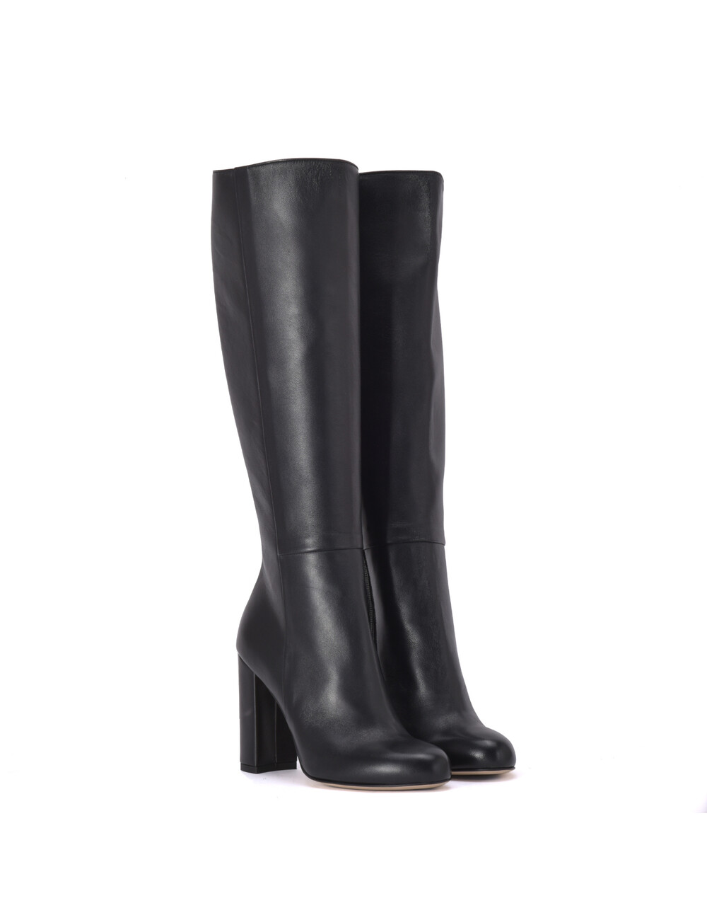 Sanctum Shoes High Italian knee boots BLOSSOM with 10cm chunky heels in genuine leather