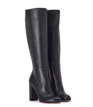 Sanctum High Italian knee boots BLOSSOM with 10cm chunky heels in genuine leather