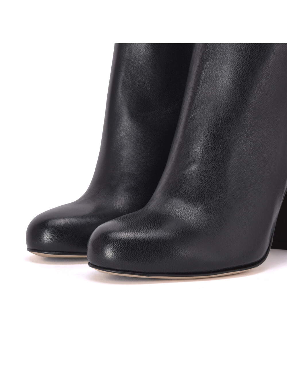 Sanctum Shoes High Italian knee boots BLOSSOM with 10cm chunky heels in genuine leather