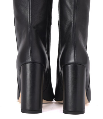 Sanctum Kniehoge Italiaanse lieslaarzen BLOSSOM  met 10cm blokhakken in echt leer