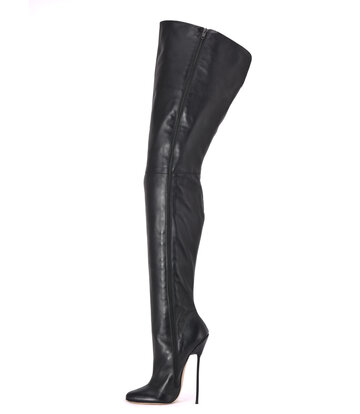 Sanctum Sanctum VICTORIA Schrittstiefel aus schwarzem Nappaleder