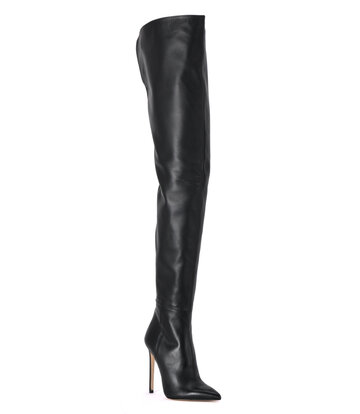 Sanctum Shoes Extra hoge Italiaanse lieslaarzen VESTA met naaldhakken in echt leer