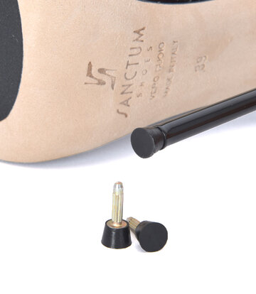 Sanctum Sanctum Shoes RUNDE SCHWARZE KUNSTSTOFF-ABSATZSPITZEN