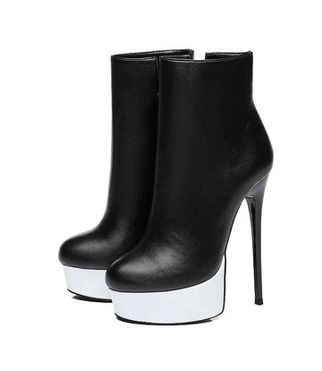 Giaro Giaro GALANA 1005 | SCHWARZ WEISS | PLATTFORM-ANKLE-STIEFEL