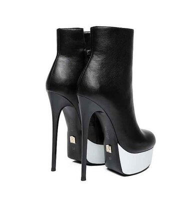 Giaro Giaro GALANA 1005 | SCHWARZ WEISS | PLATTFORM-ANKLE-STIEFEL